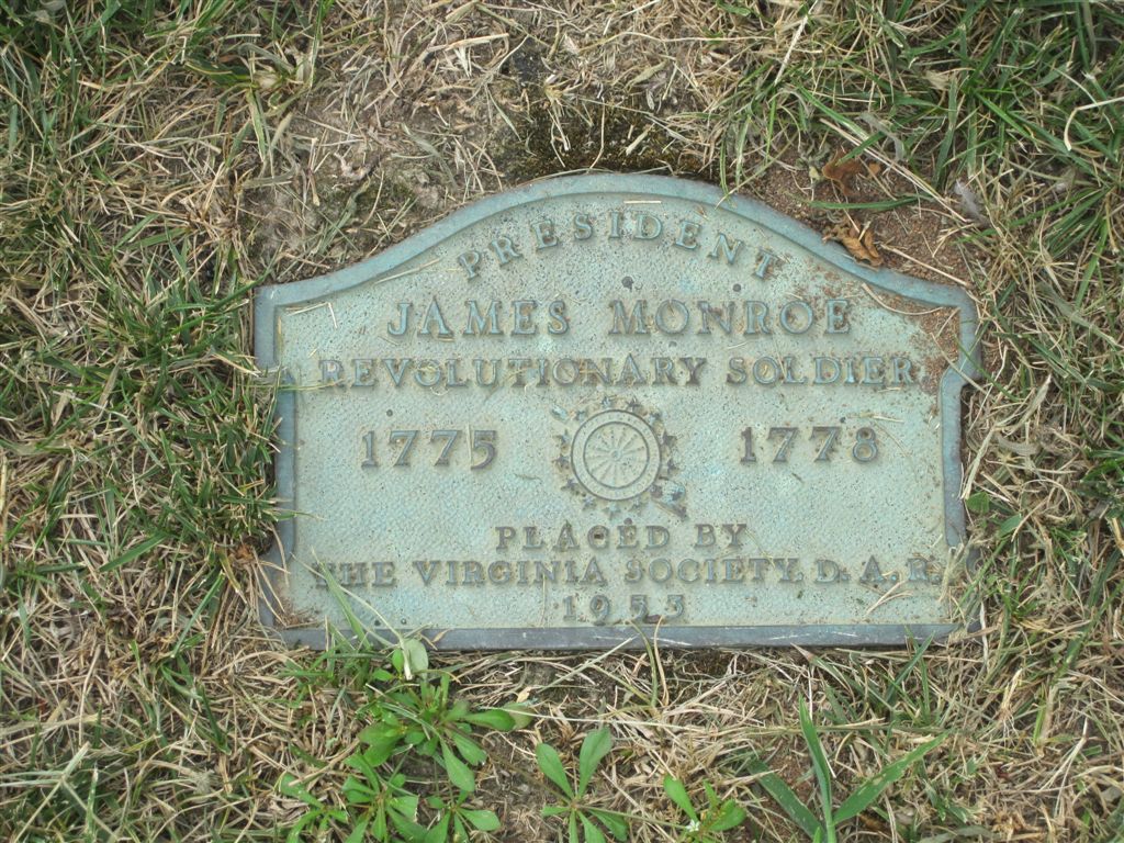 James Monroe grave historical marker