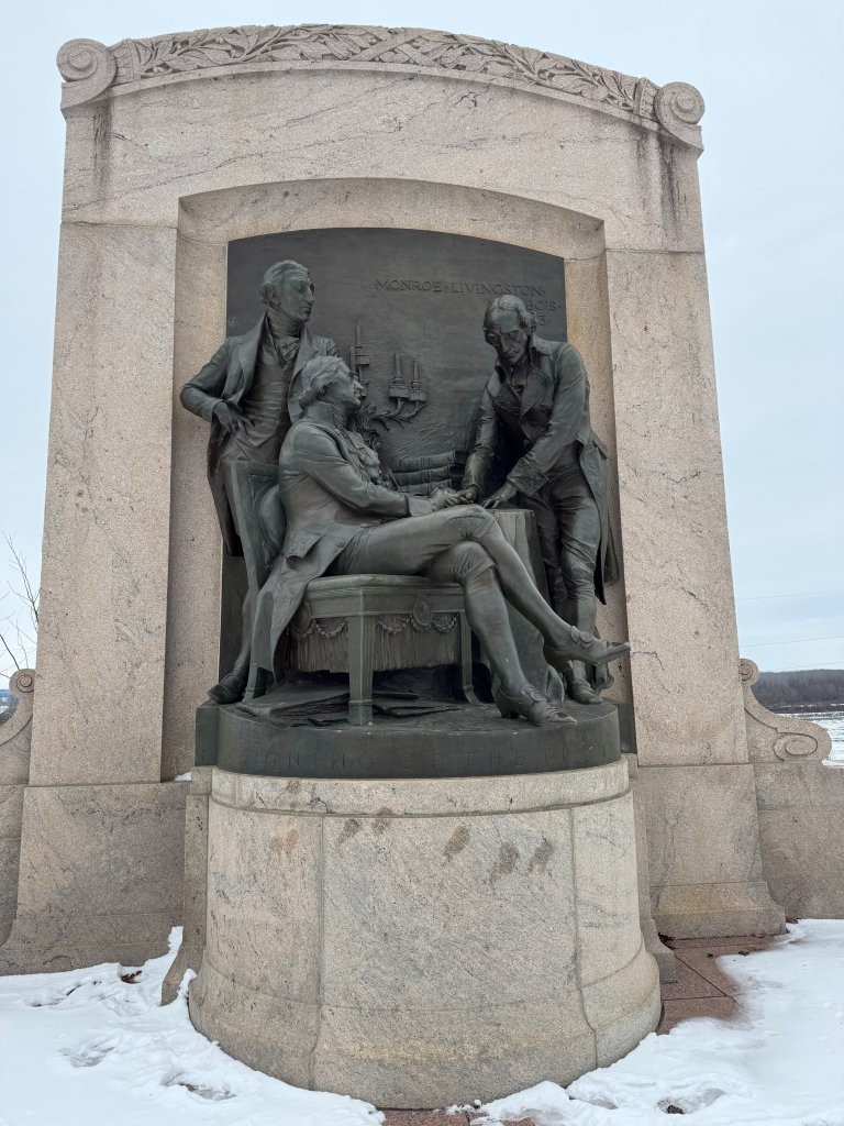 Louisiana Purchase Monument featuring James Monroe at Missouri State Capitol in Jefferson City