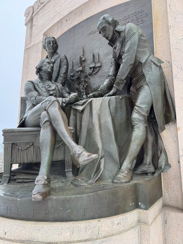 Signing the Louisiana Purchase Monument and James Monroe sculpture at Missouri State Capitol in Jefferson City