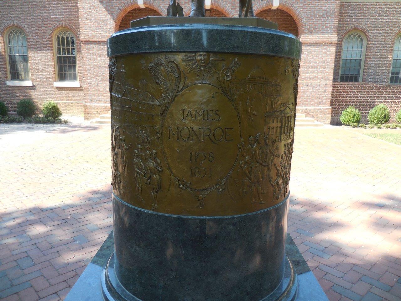 James Monroe statue at the College of William and Mary