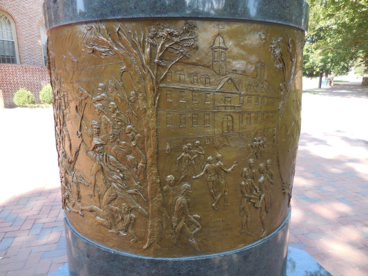 James Monroe statue at the College of William and Mary