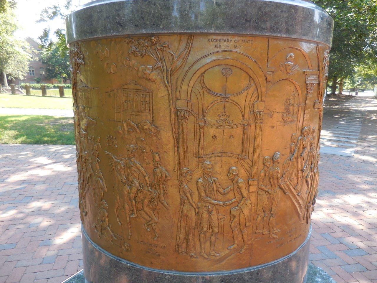 James Monroe statue at the College of William and Mary