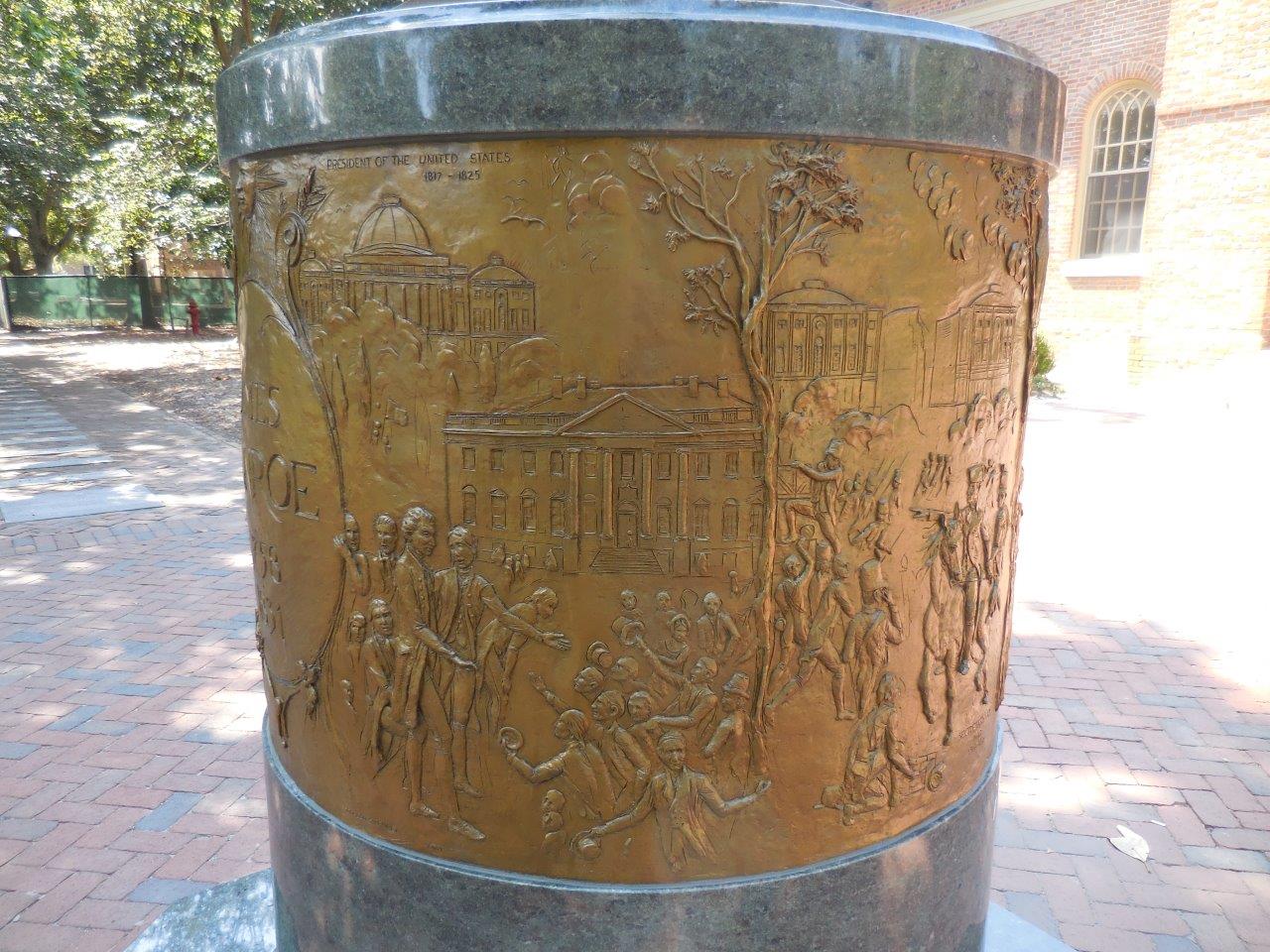 James Monroe statue at the College of William and Mary