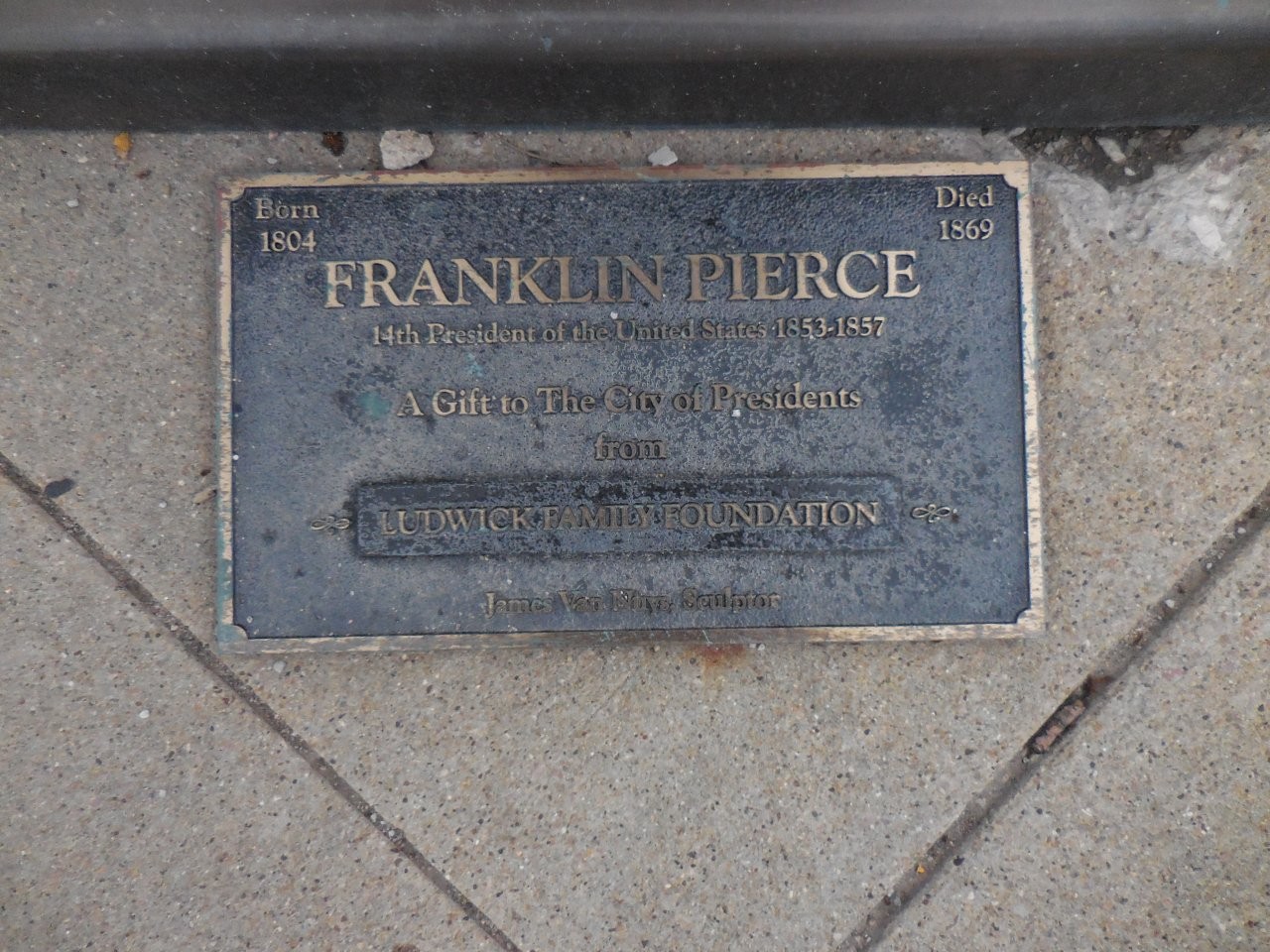 Franklin Pierce statue in Rapid City, South Dakota