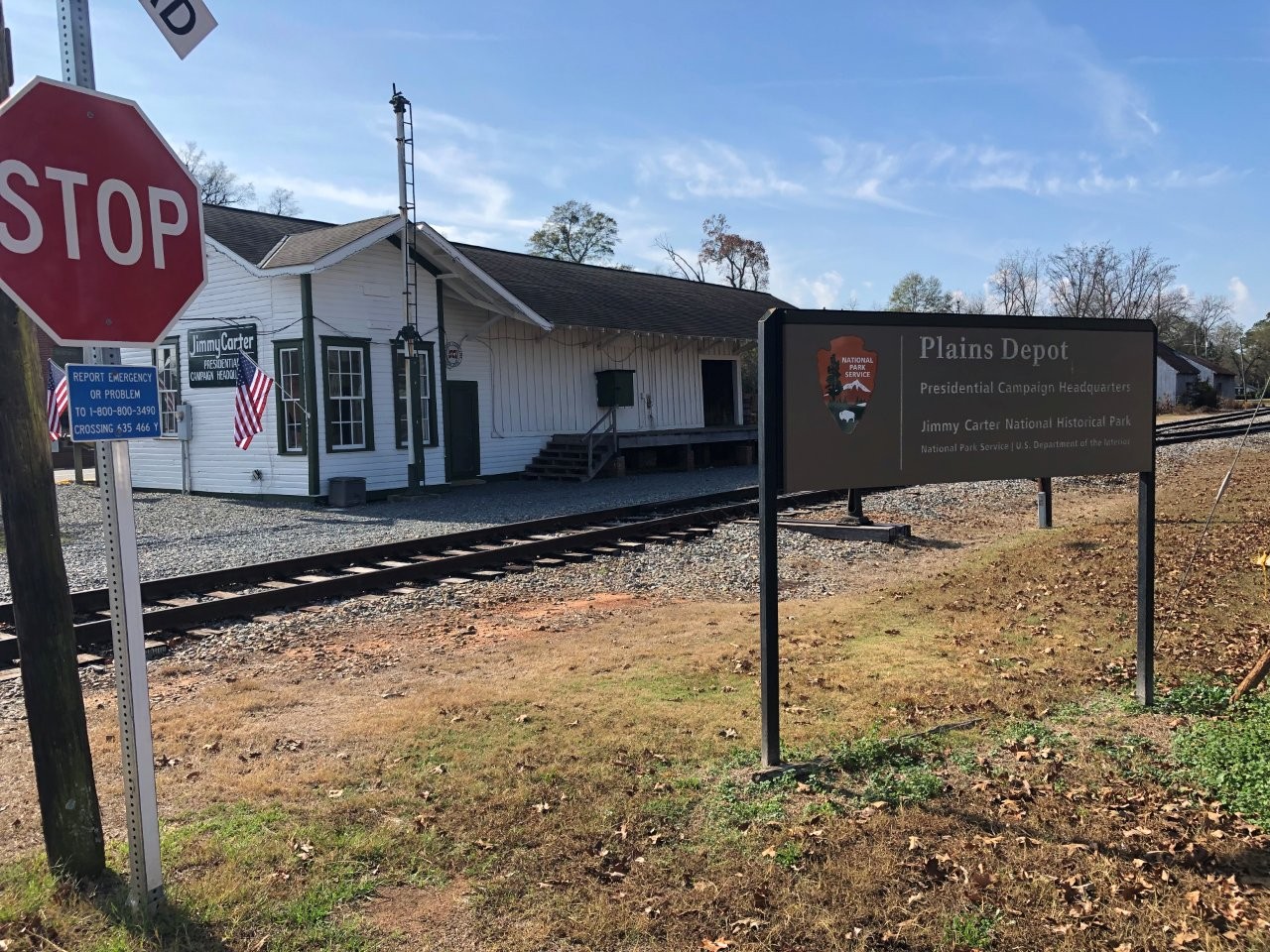 Jimmy Carter campaign headquarters at the train depot in Plains, Georgia 