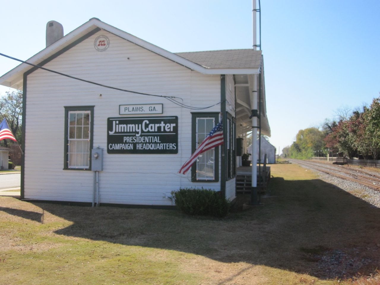 Jimmy Carter presidential campaign headquarters at Plains Depot in Plains, Georgia 