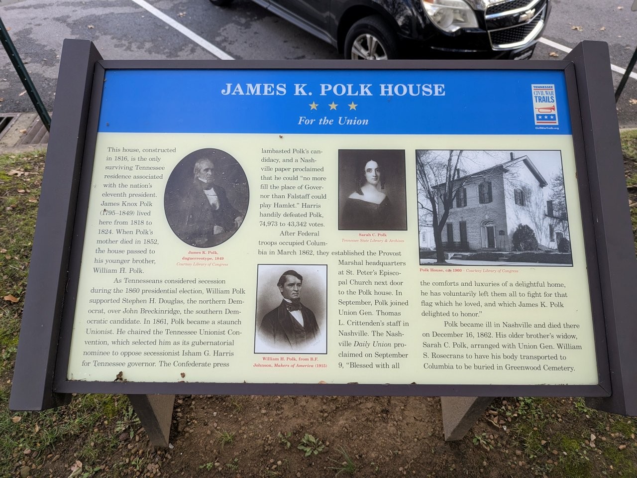 James Polk surviving house in Tennessee