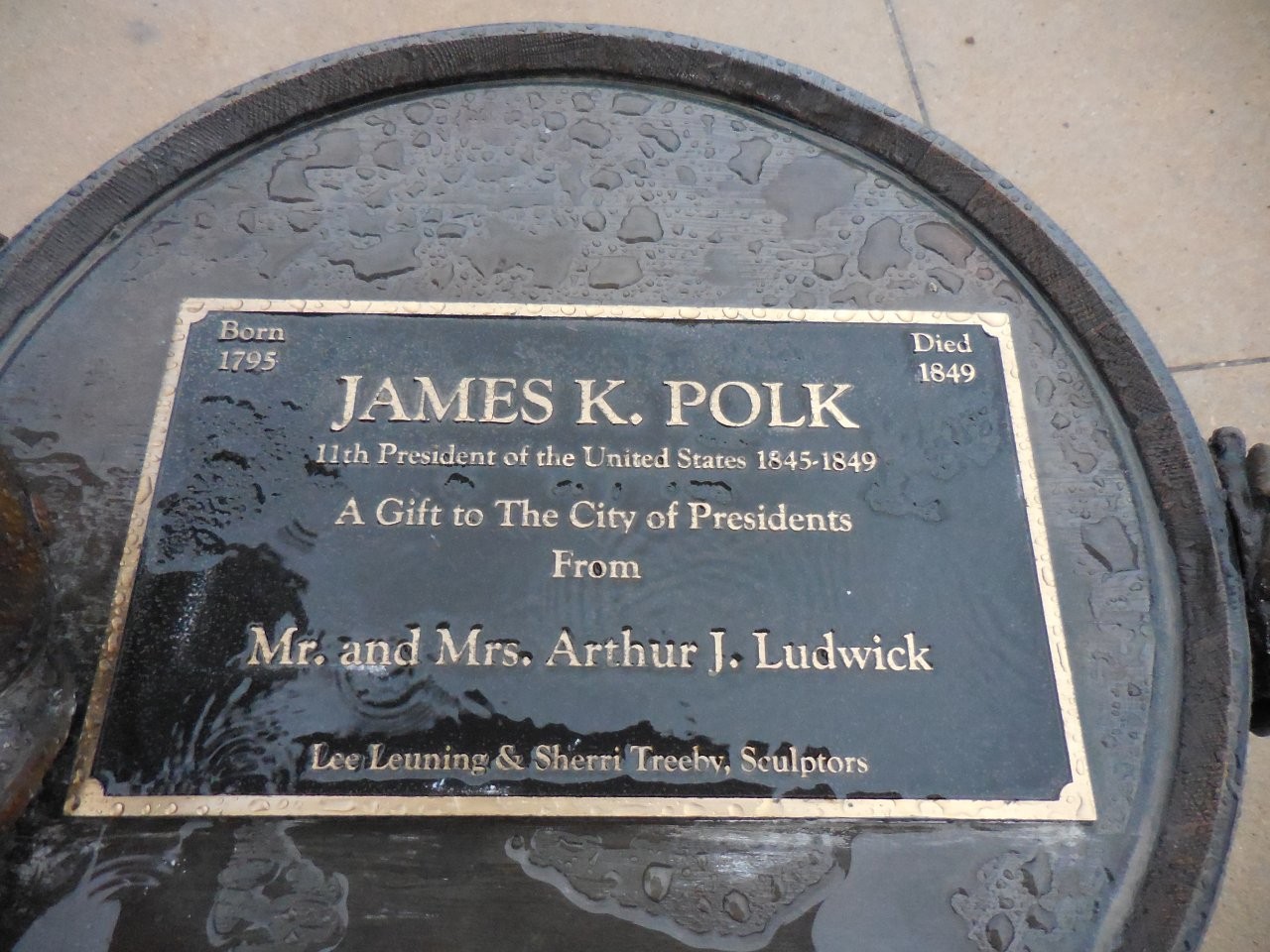 James Polk statue in Rapid City, South Dakota