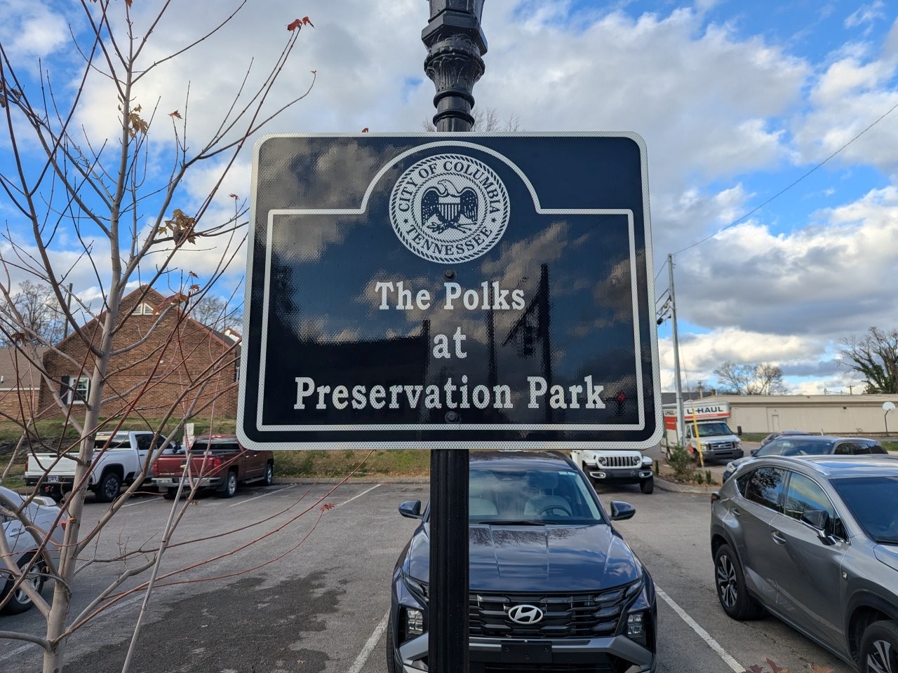 James Polk statue in Columbia, Tennessee