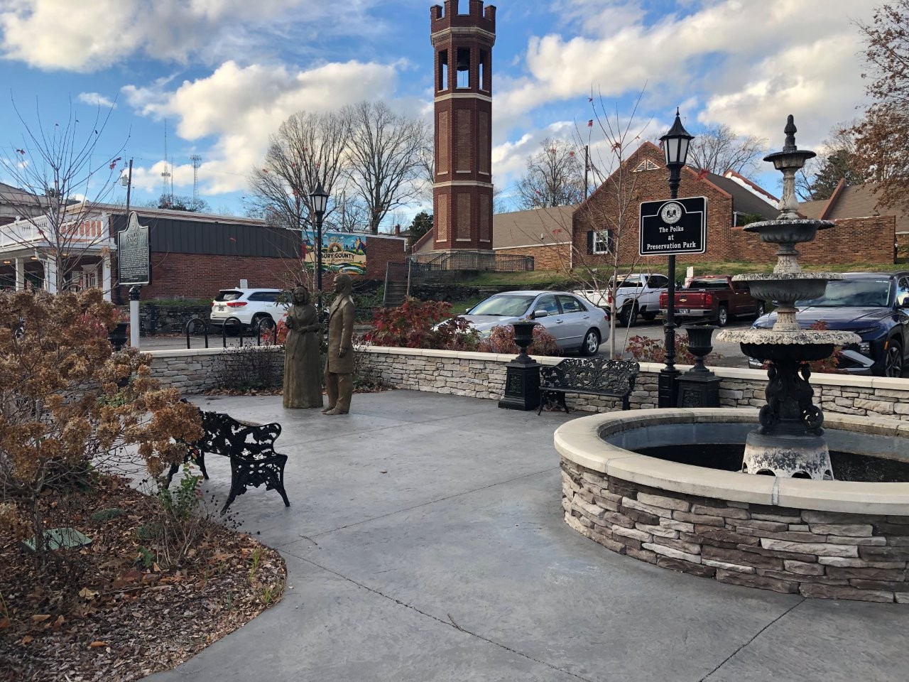 James K. Polk monument in Columbia, Tennessee