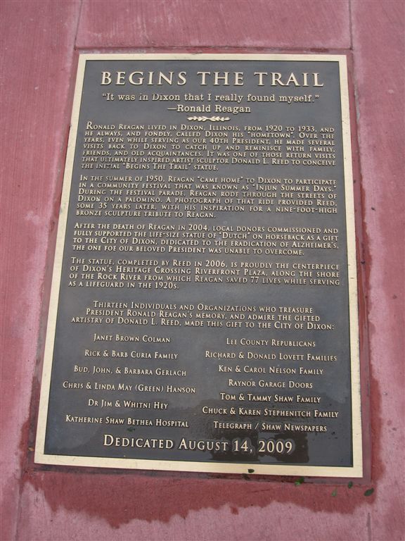 Ronald Reagan equestrian statue in Dixon, Illinois