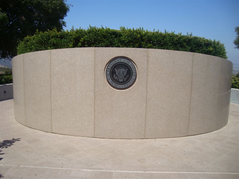 back of Reagan grave