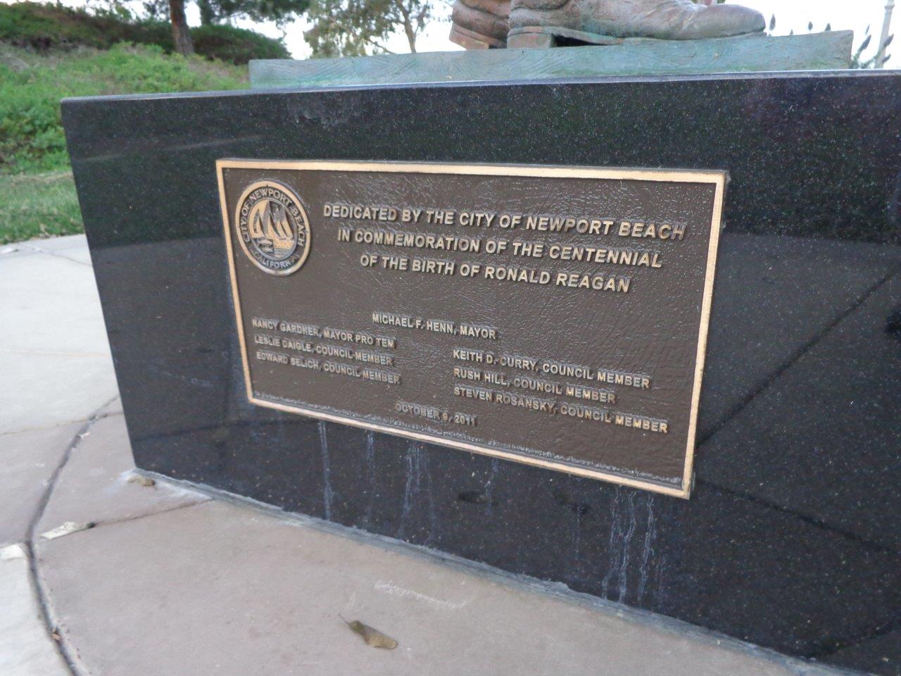 Reagan Statue in Newport Beach, California