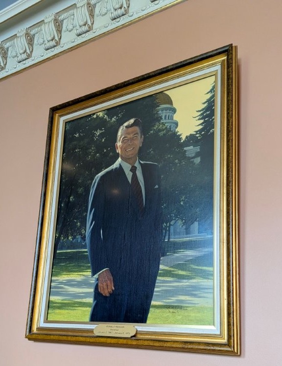 Ronald Reagan portrait at the California State Capitol in Sacramento