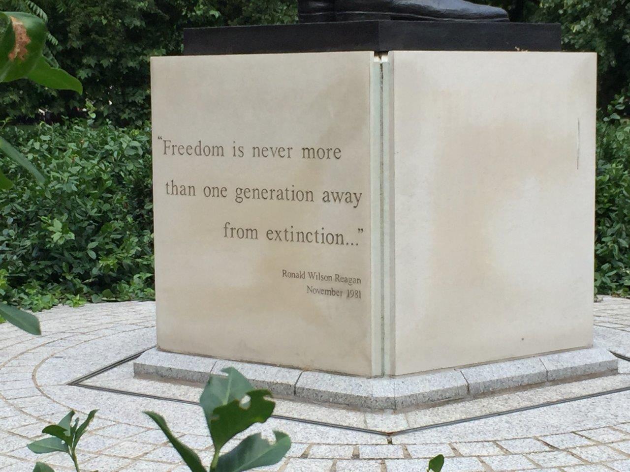 Ronald Reagan statue in London