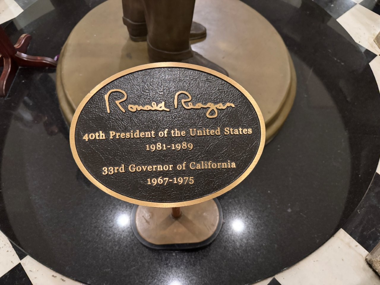 Ronald Reagan sculpture at the California State Capitol in Sacramento