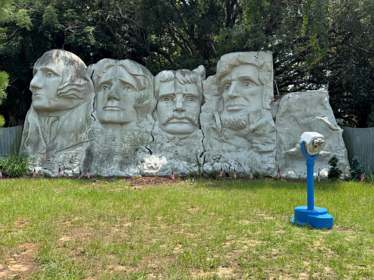 Mt. Rushmore replica at the Presidents Hall of Fame in Clermont, Florida