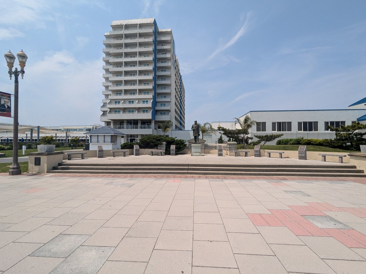 Seven Presidents Memorial and James Garfield Statue in Long Branch, New Jersey
