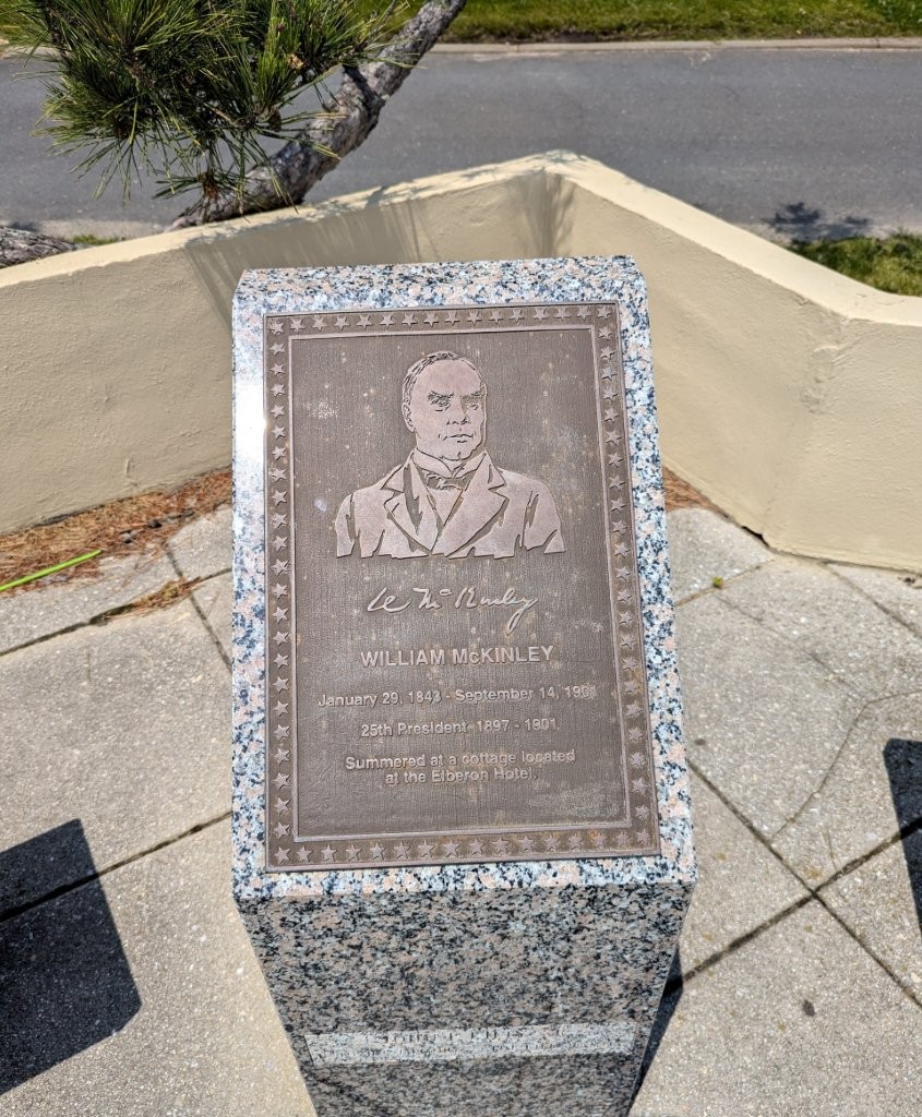 William McKinley marker Seven Presidents Memorial in Long Branch, New Jersey