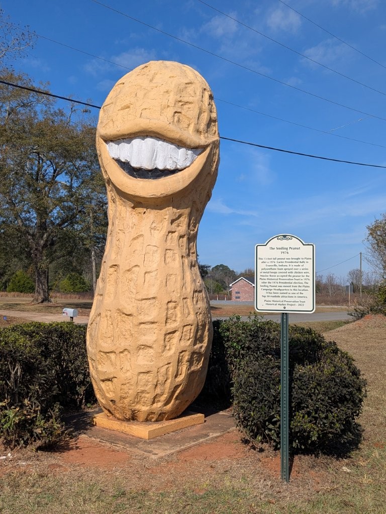 Jimmy Carter smiling peanut in Plains, Georgia