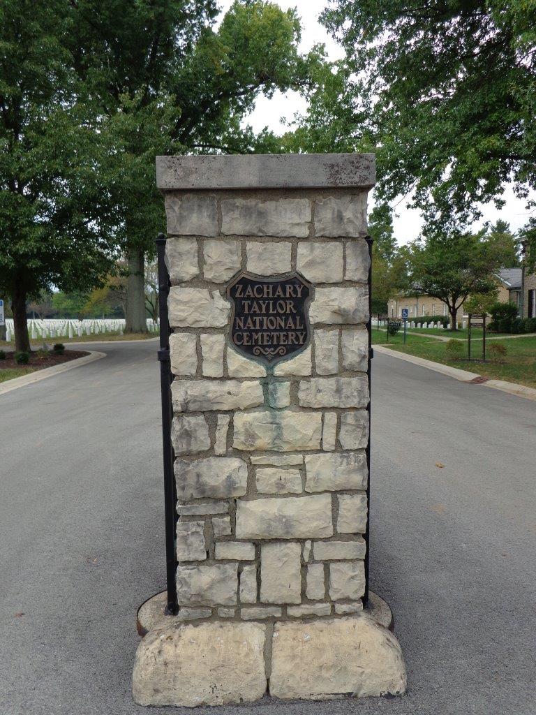 Zachary Taylor National Cemetery entrance marker