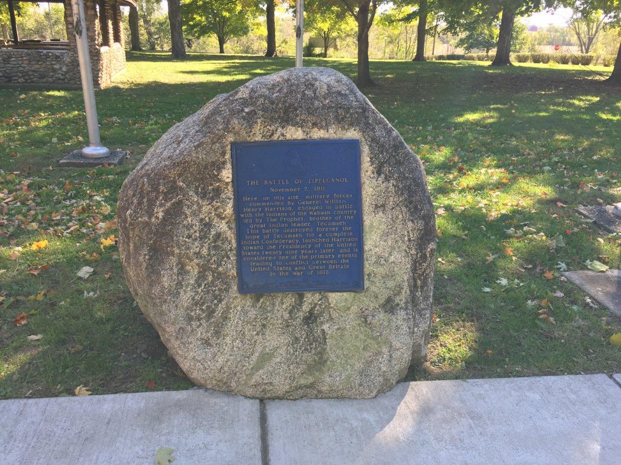 William Henry Harrison statue at Tippecanoe Battlefield Park