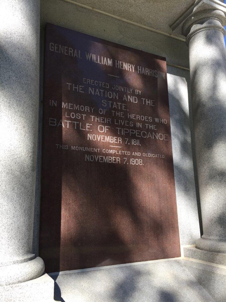 William Henry Harrison statue at Tippecanoe Battlefield Park