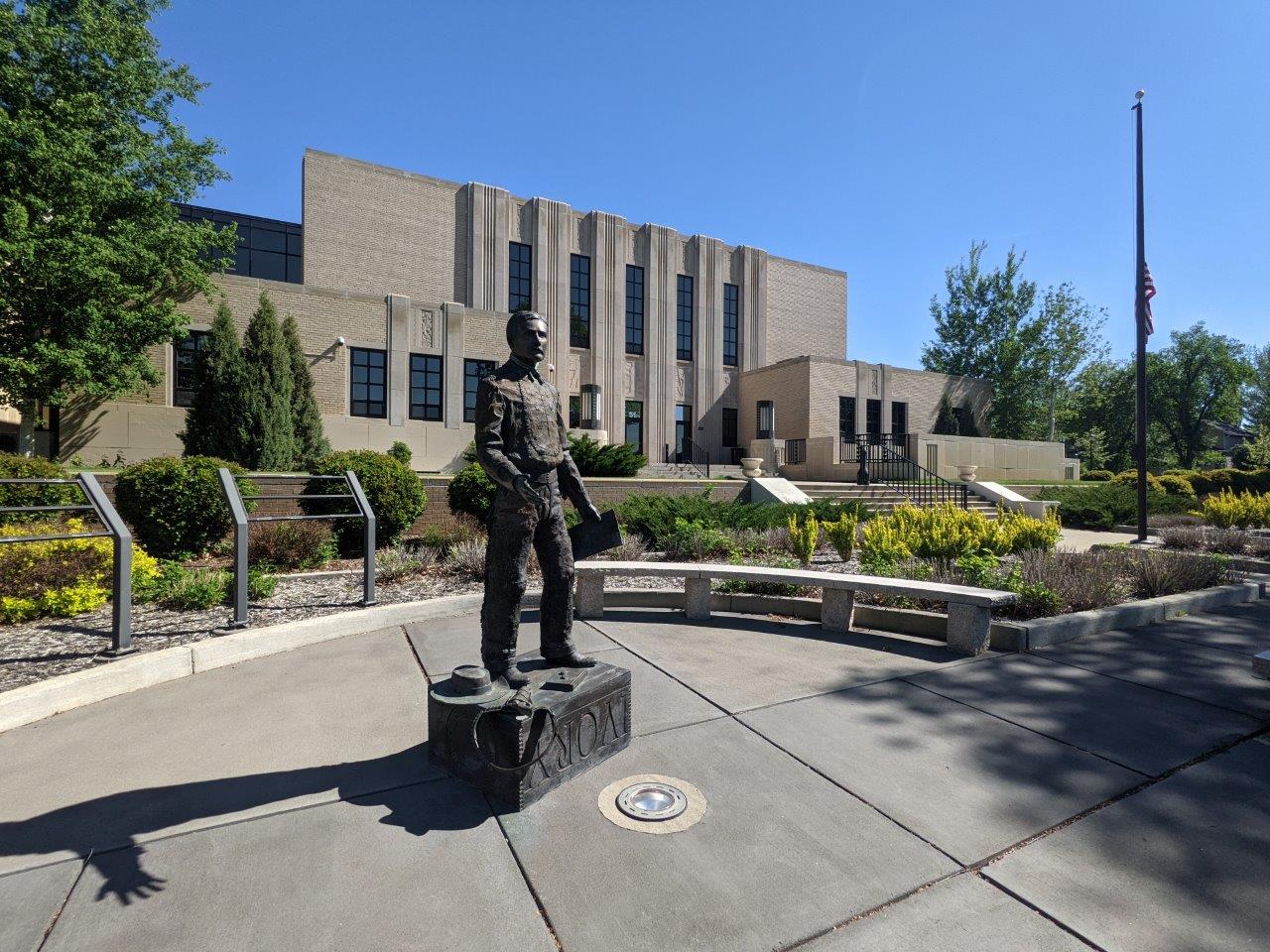 Theodore Roosevelt statue in Dickinson, North Dakota