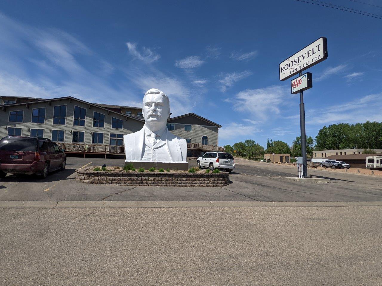 Theodore Roosevelt Giant Head in Watford City, North Dakota