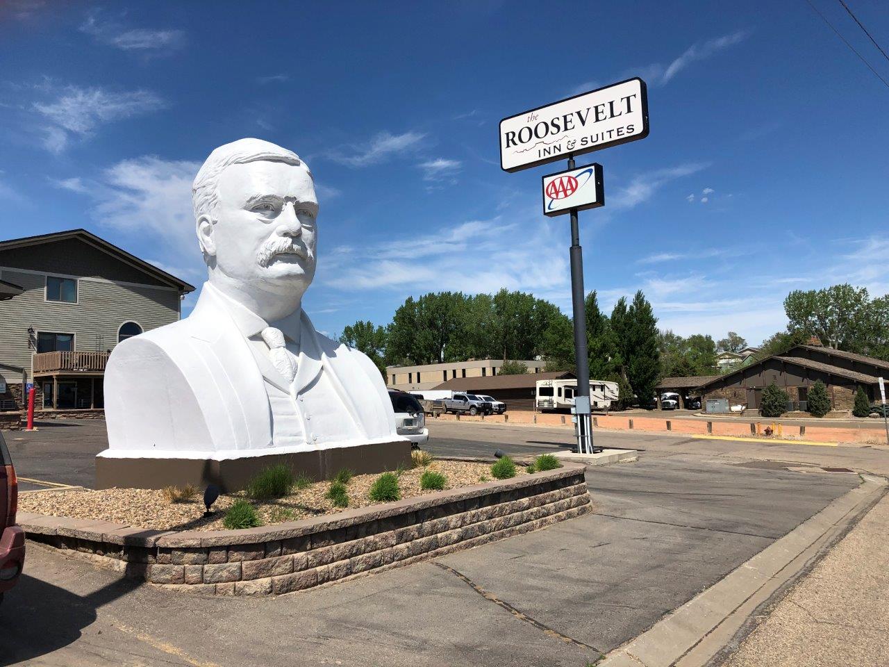 Theodore Roosevelt Giant Head in Watford City, North Dakota