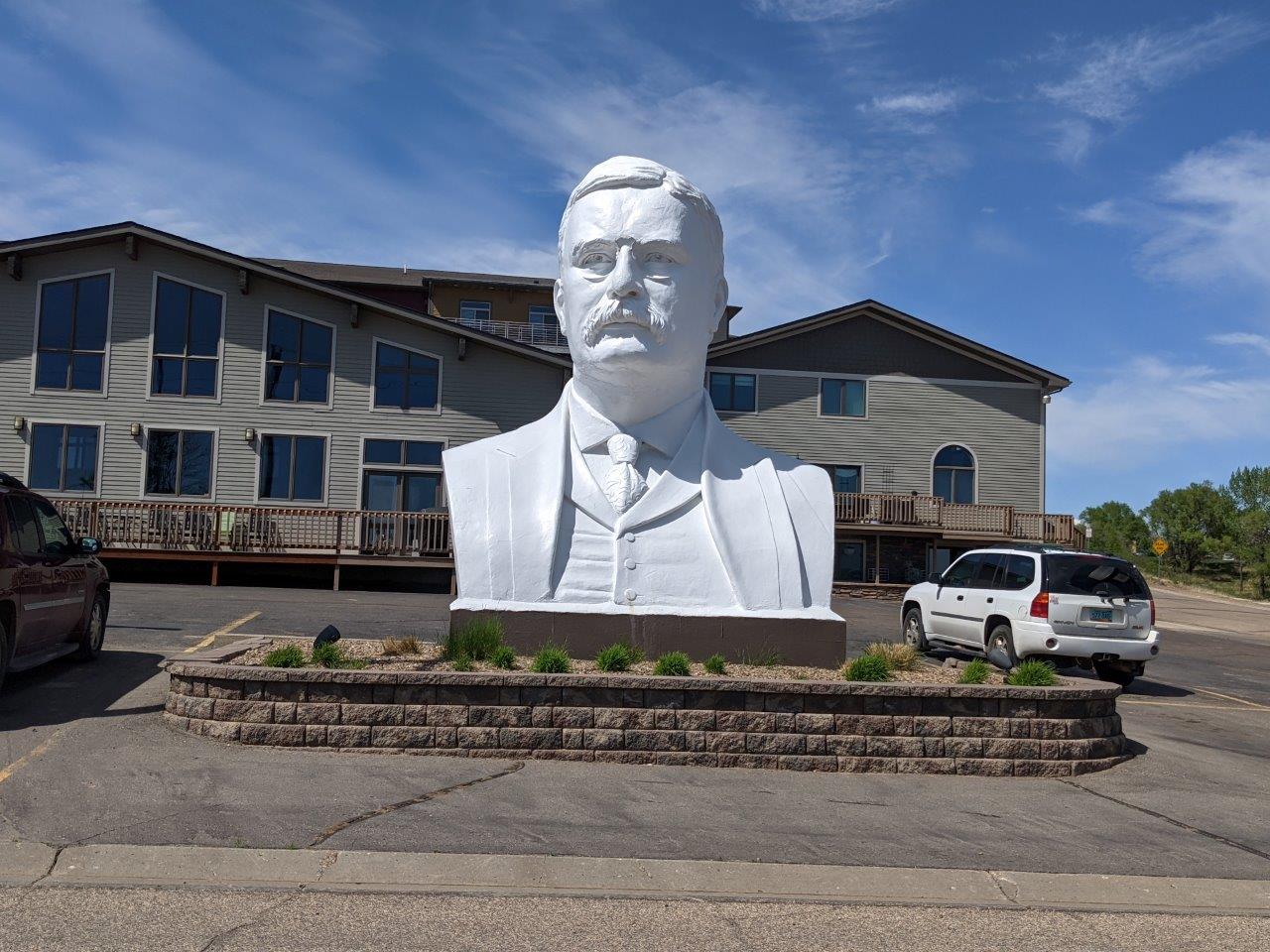 Theodore Roosevelt Giant Head in Watford City, North Dakota