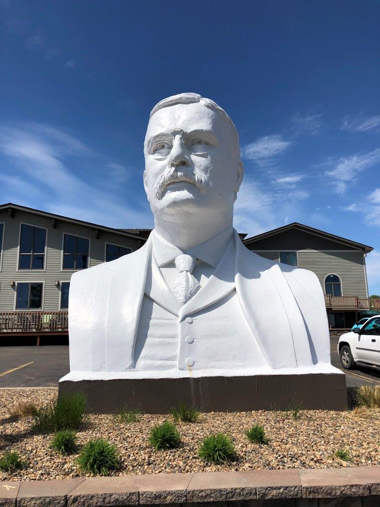 Theodore Roosevelt Giant Head in Watford City, North Dakota