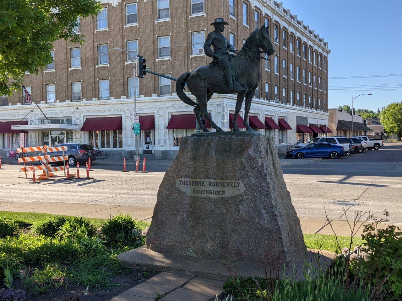 Theodore Roosevelt statue in Mandan, North Dakota