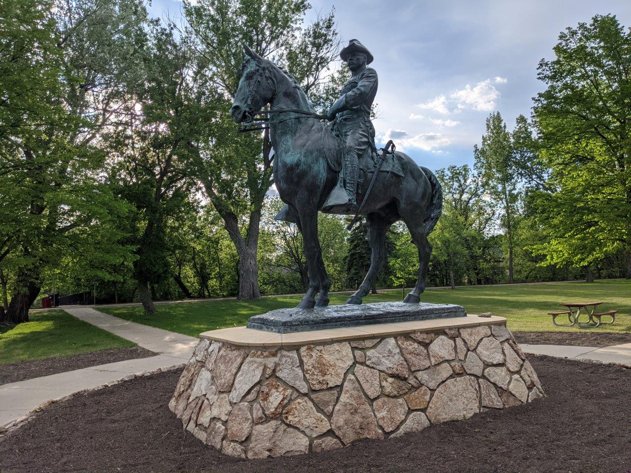 Theodore Roosevelt statue in Minot, North Dakota