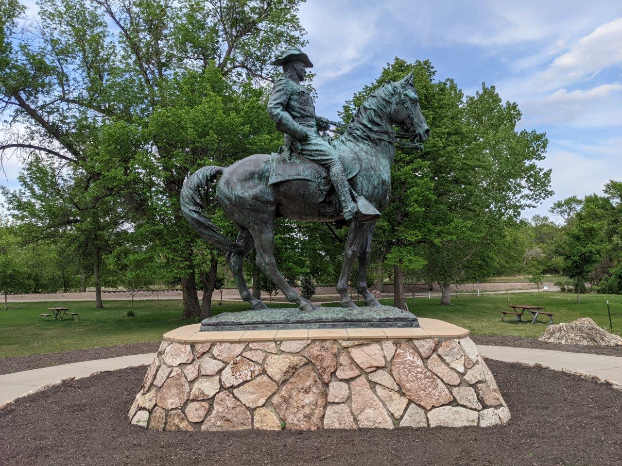 Theodore Roosevelt statue in Minot, North Dakota