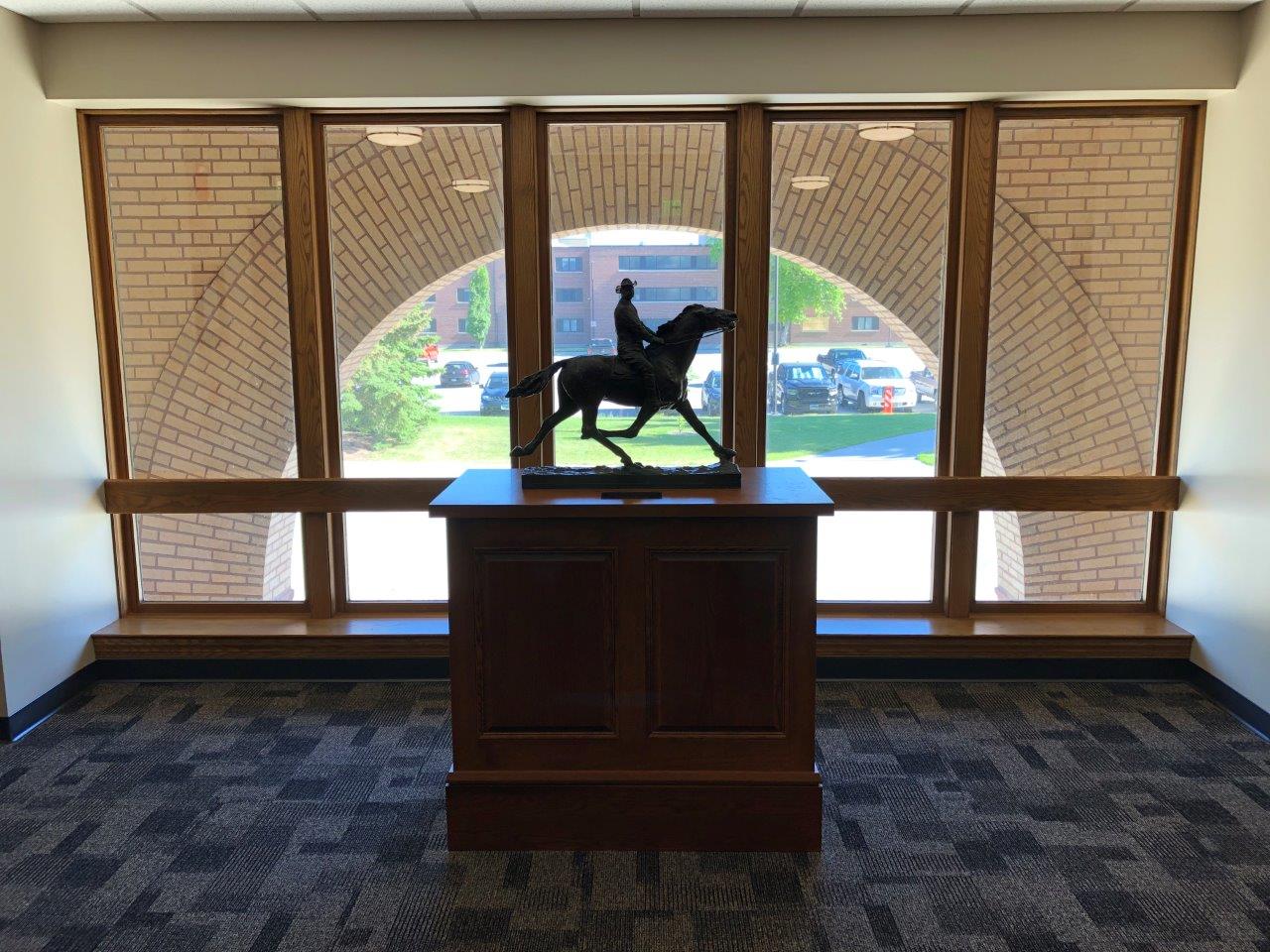 Theodore Roosevelt sculpture at North Dakota State University