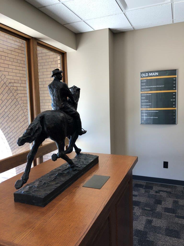 Theodore Roosevelt statue at North Dakota State University
