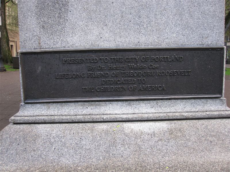 Theodore Roosevelt staute in Portland, Oregon