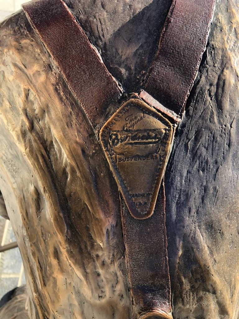 Harry Truman first job at Clinton's drug store statue in Independence, Missouri