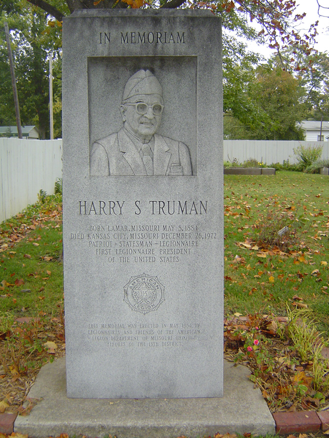 historical monument at Harry Truman's birthplace