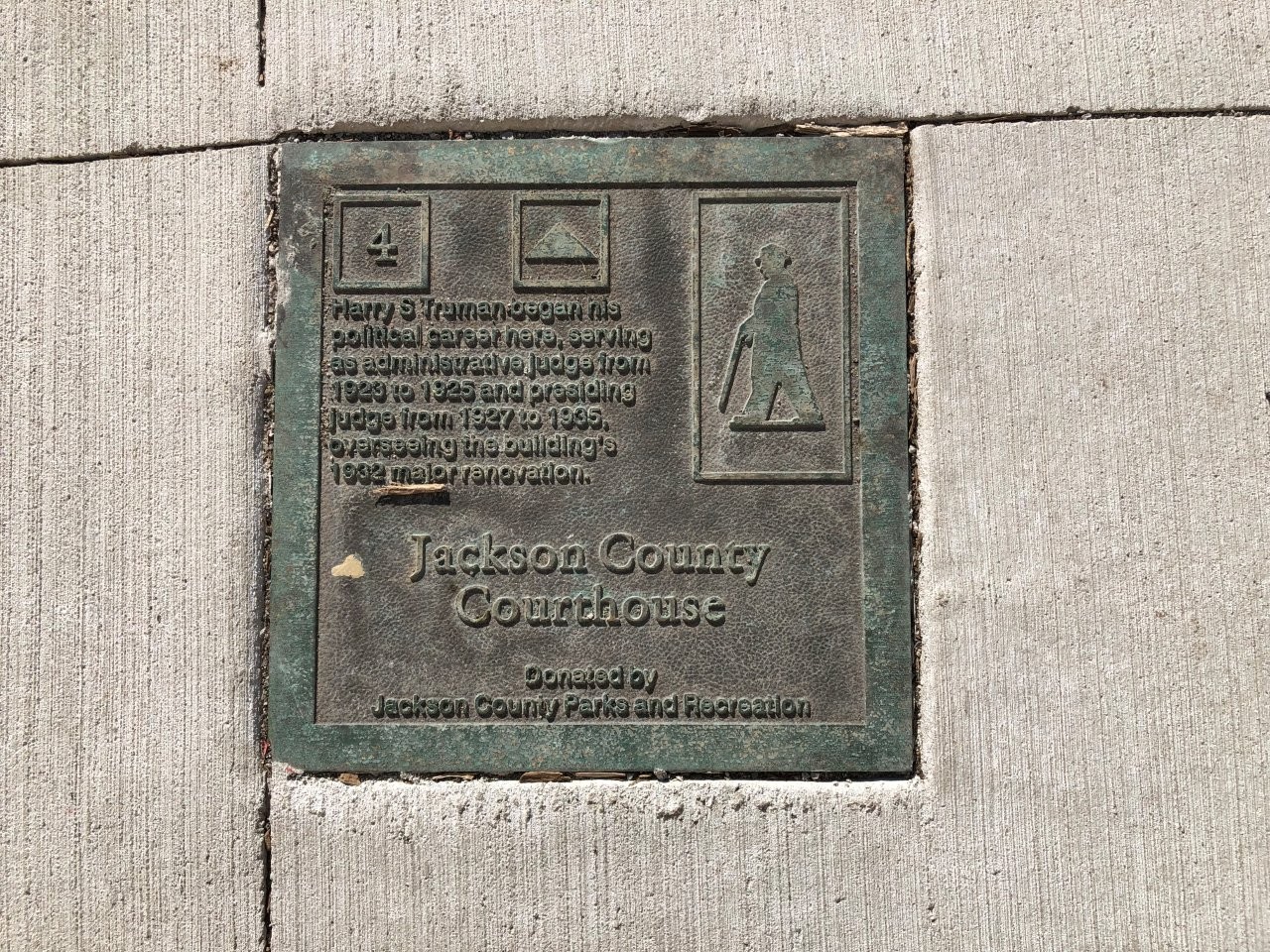 Harry Truman historical marker in Independence, MO