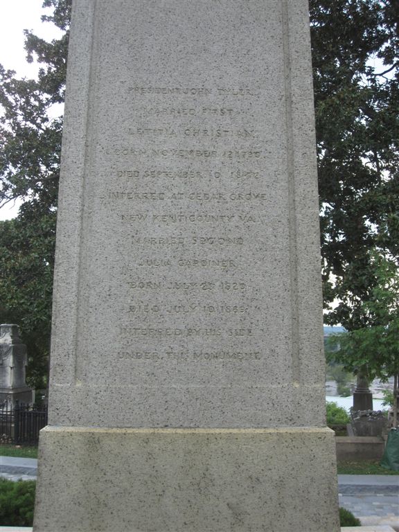 John Tyler grave stone