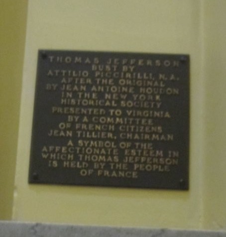 Thomas Jefferson plaque at the Virginia State Capitol