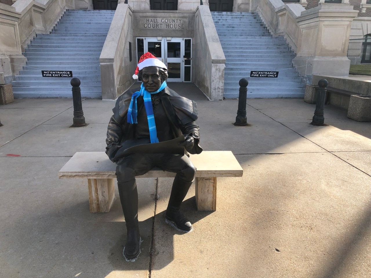 George Washington statue at the Hall County Courthouse in Grand Island, Nebraska