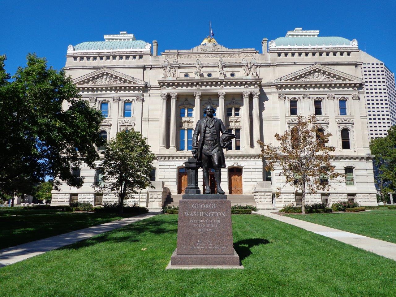 George Washington statue at Indiana Capitol