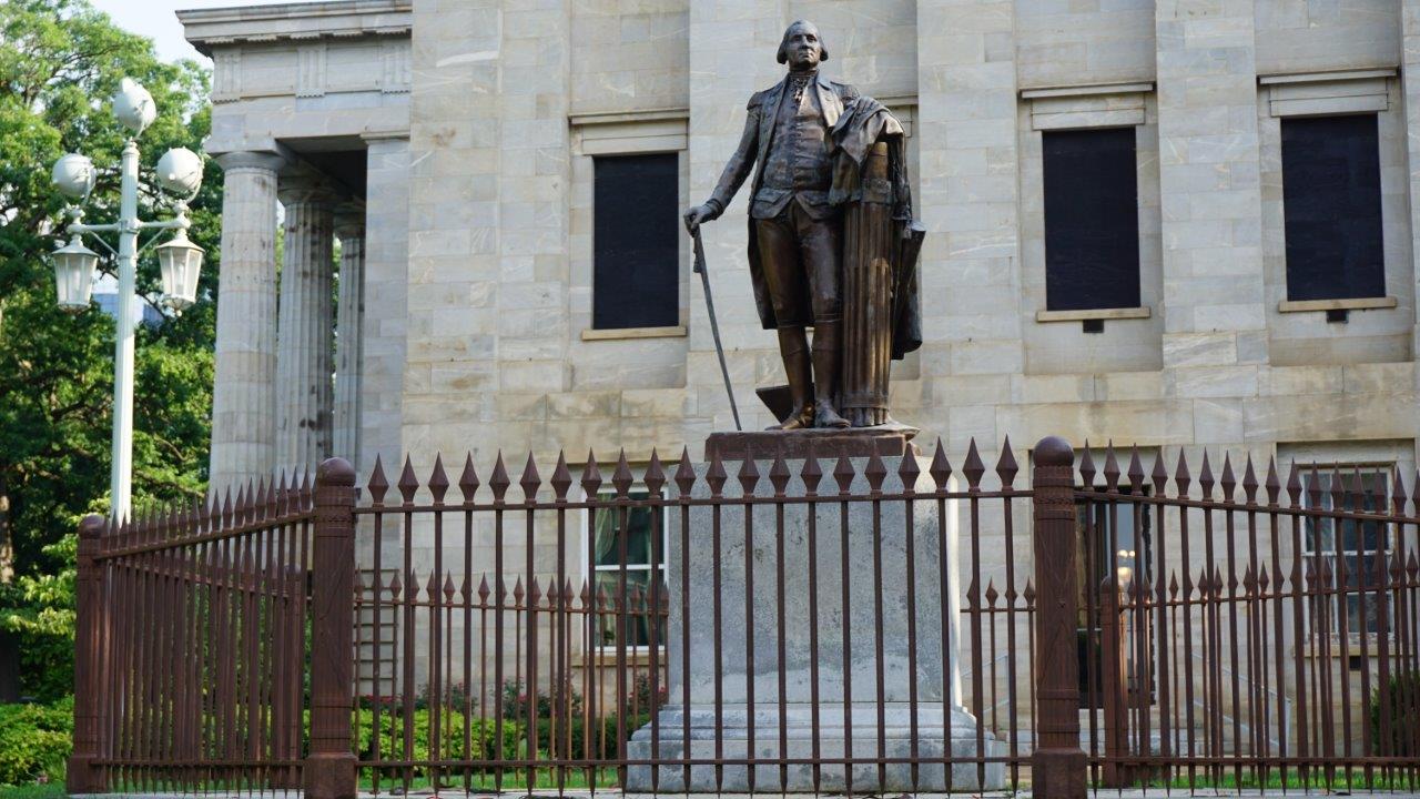 George Washington statue outside of North Carolina Capitol