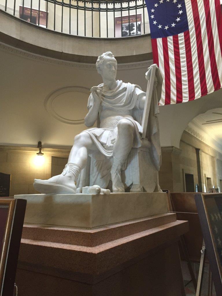 George Washington statue inside the North Carolina Capitol