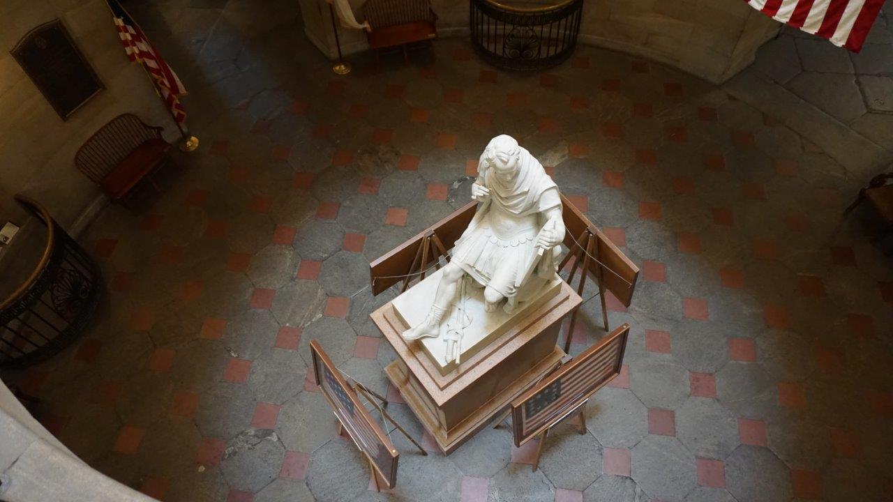 George Washington statue inside the North Carolina Capitol