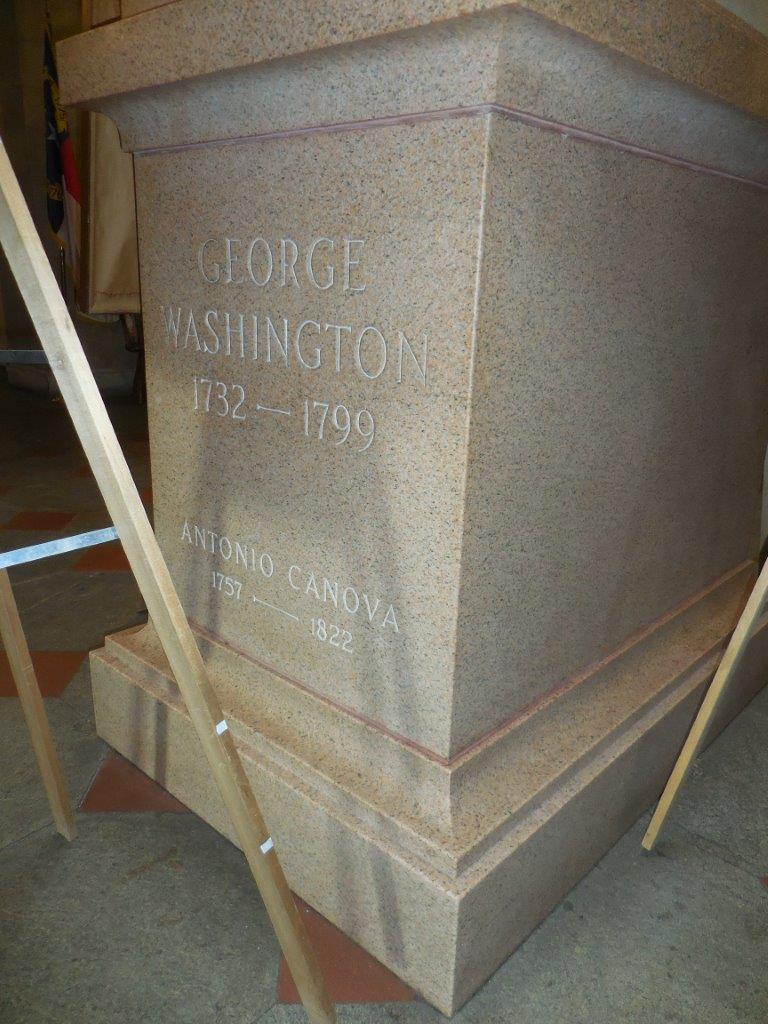 George Washington statue inside the North Carolina Capitol