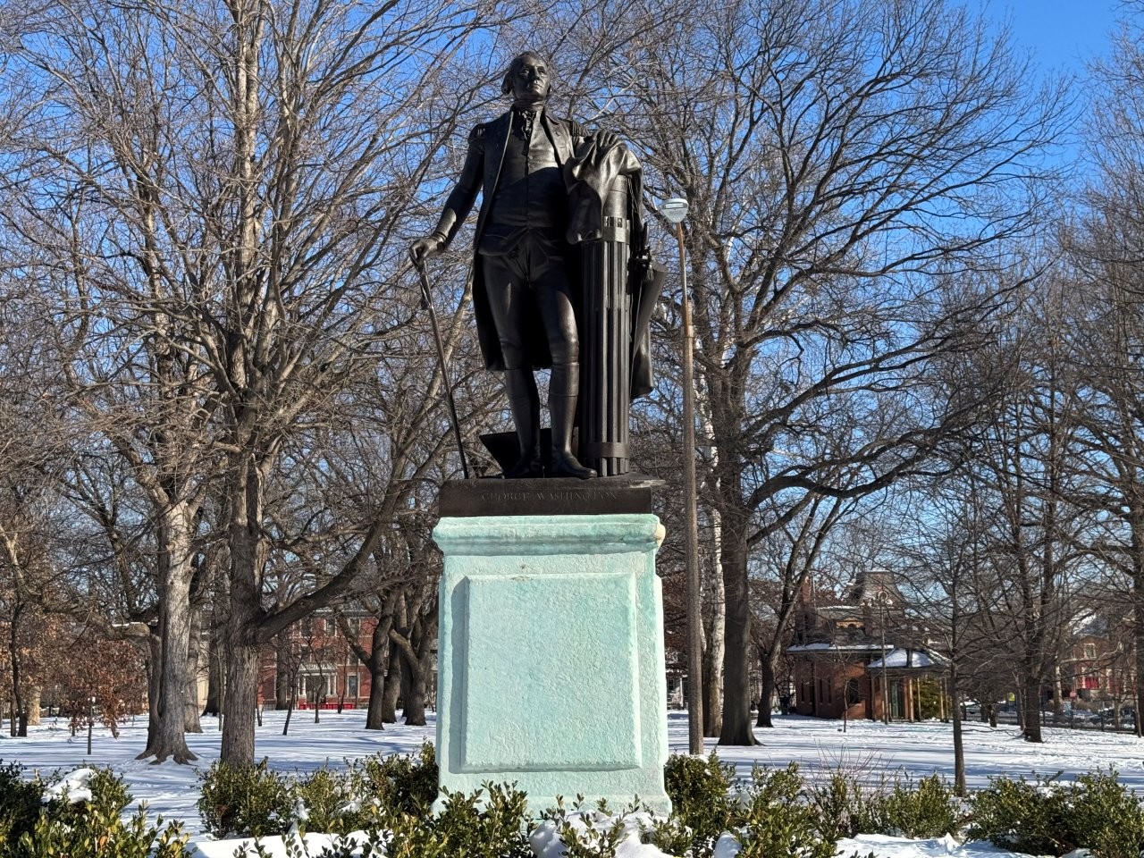 George Washington statue at Lafayette Park in St. Louis, Missouri